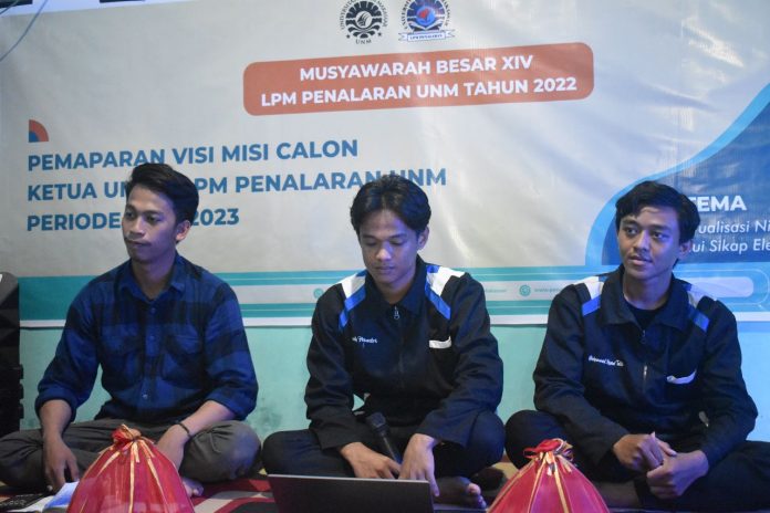 Tiga Calon Kandidat Ketua Umum LPM Penalaran UNM 2022-2023 Menyuarakan Visi-Misinya