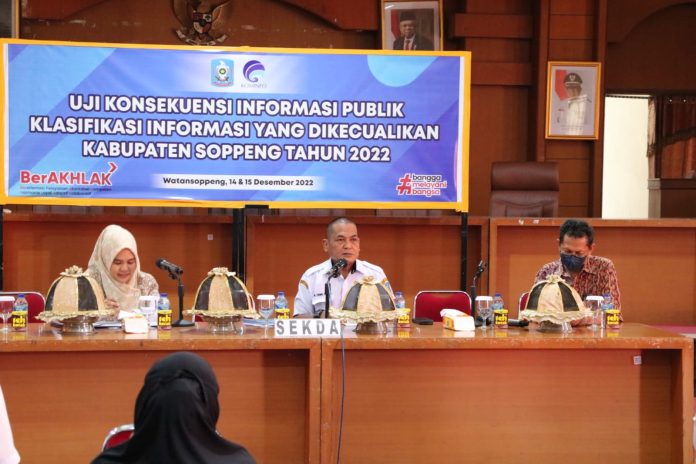 Diskominfo Soppeng Gelar Uji Konsekuensi Informasi Publik Klasifikasi Informasi Dikecualikan