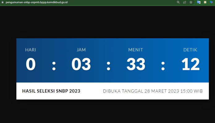 Pengumuman SNBP 2023