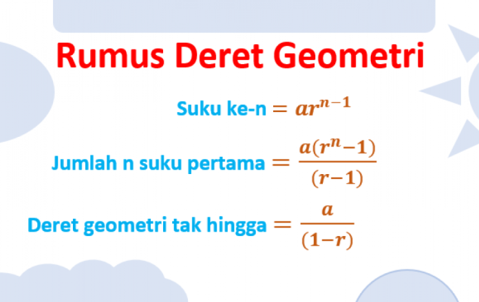 Pengertian Barisan Geometri Lengkap Rumus, Contoh Soal dan Rumus deret Geometri