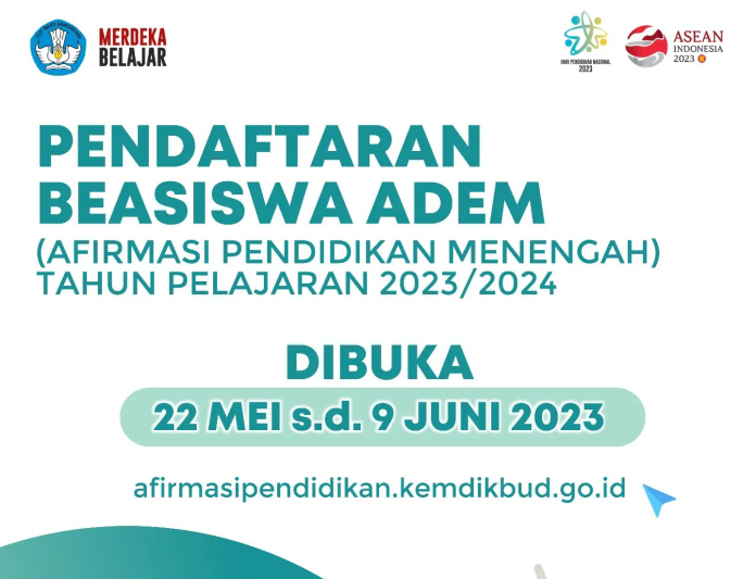 Beasiswa Afirmasi Pendidikan Menengah Bagi Lulusan SMP/Mts 2023