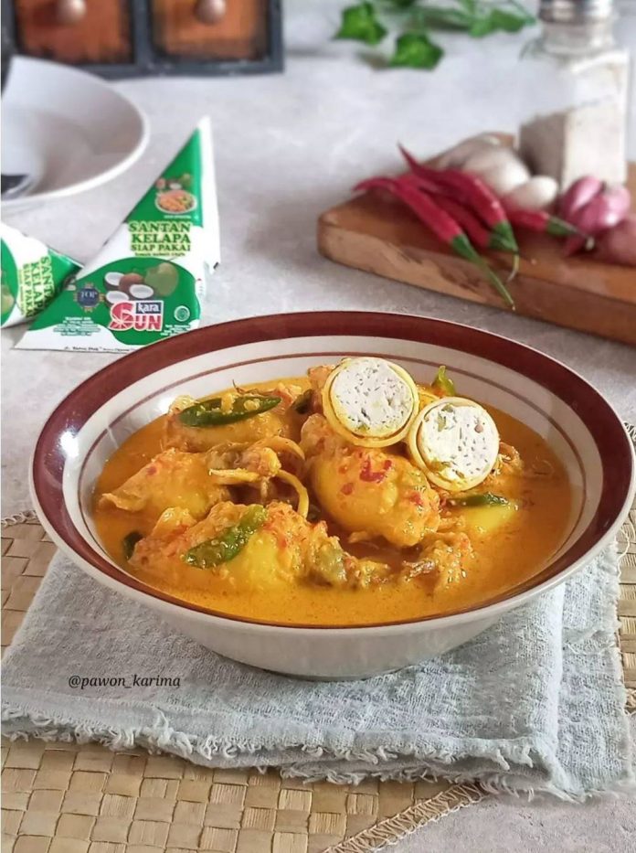 Resep Gulai Cumi Isi Tahu.