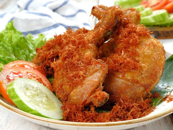 Resep Ayam Goreng Serundeng Kelapa.