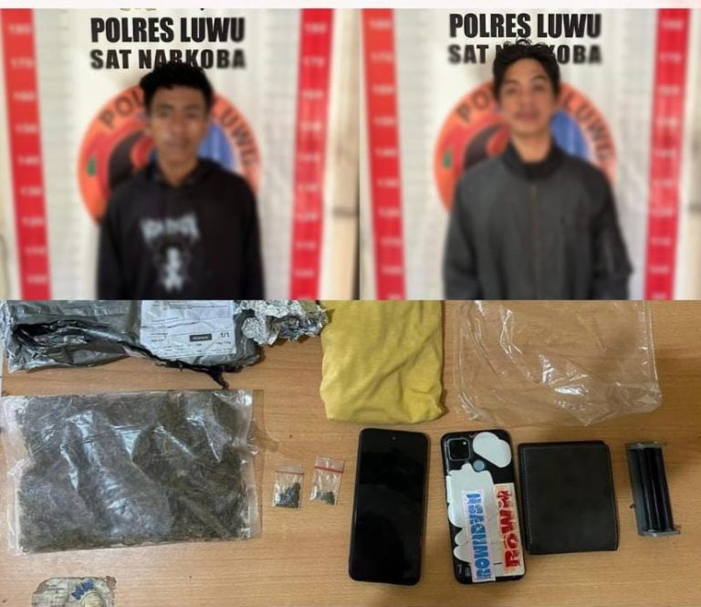 Polres Luwu Sulsel Ciduk 2 Pelaku Penyalahgunaan Narkotika