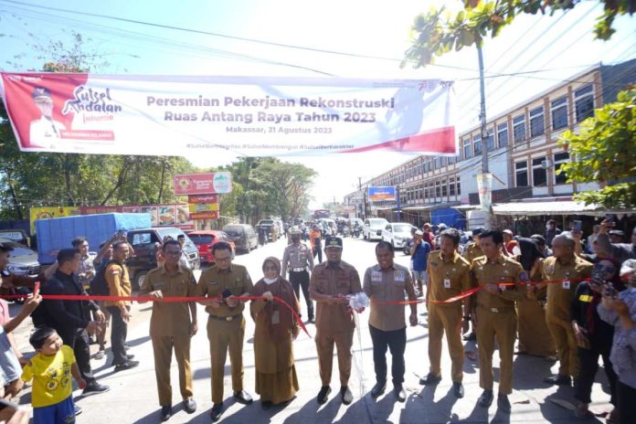 Rekonstruksi Ruas Jalan Antang Raya Diresmikan Gubernur Sulsel