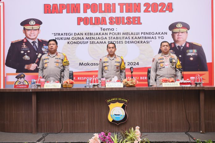 Kapolda Sulsel Pimpin Rapim Polri Tahun 2024