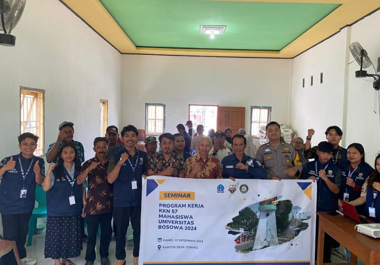 Mahasiswa KKN-R Unibos Programkan 4 Proker di Desa Tungke