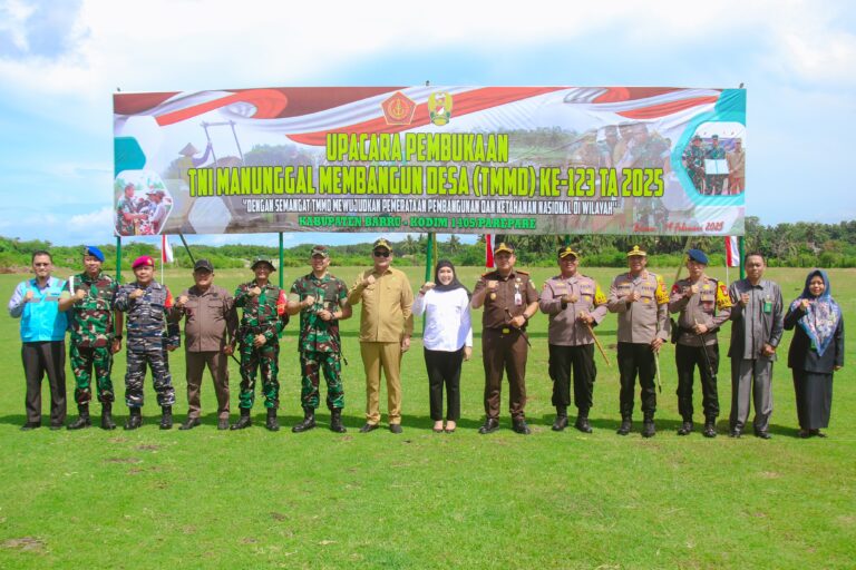 TMMD ke-123 Resmi Dibuka di Barru, Sinergi TNI dan Masyarakat Wujudkan Pembangunan Merata