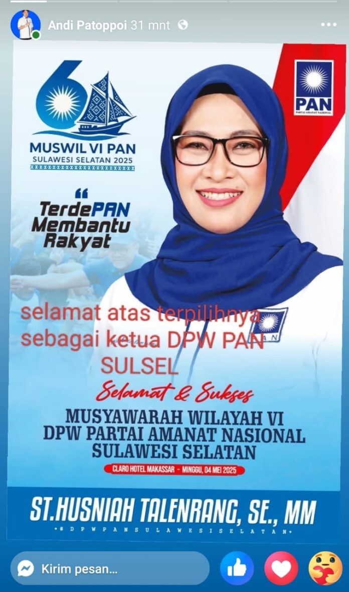 Ketua DPW PAN Sulsel
