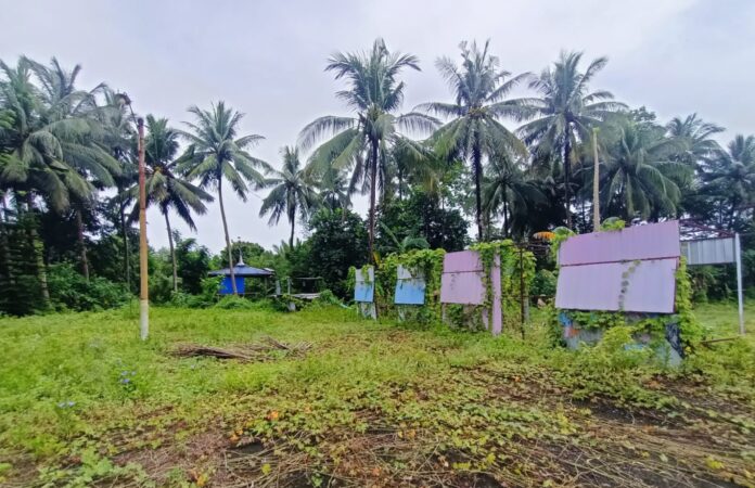 Foto: Dok. FajarPendidikan.co.id — Kondisi gardu di lokasi wisata yang tertutup tanaman liar