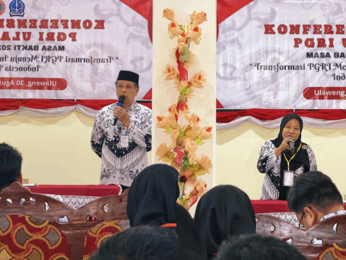 Konferensi Cabang PGRI Ulaweng di Gedung Guru Ulaweng, Sabtu (30/8/2025).