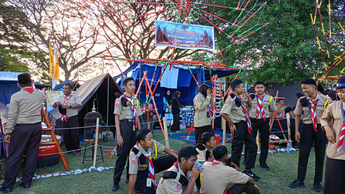 SMKN 3 Soppeng Ikut Meriahkan Perkemahan Pramuka ke-64 Tingkat Kabupaten
