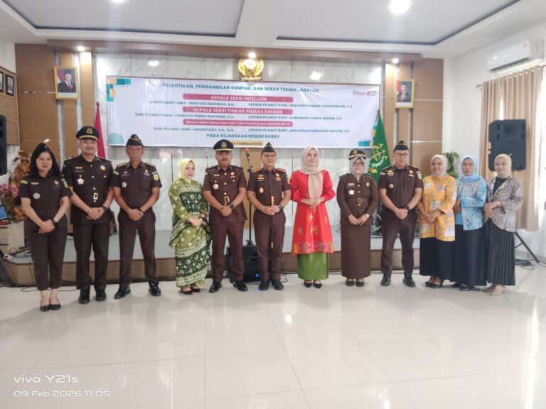 Rotasi Pejabat, Tiga Jabatan Kunci di Kejari Barru Diisi Wajah Baru