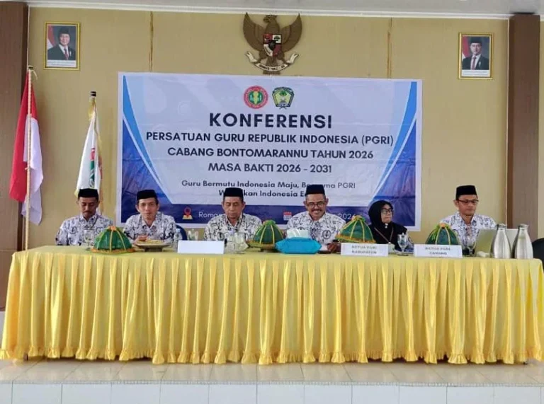Konferensi PGRI Cabang Bontomarannu Berakhir Tegang Namun Damai, Nurdin Palalang Terpilih sebagai Ketua