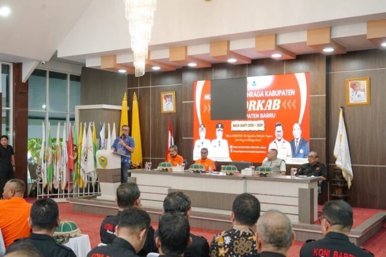 Musorkab KONI Barru Digelar, Wabup Soroti Sinergi dan Prestasi Atlet